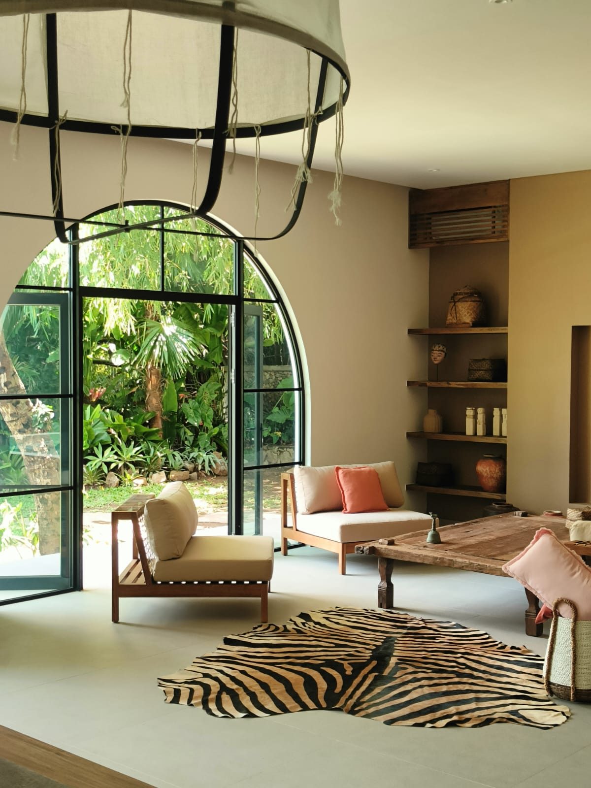 Séjour d'une villa livrée