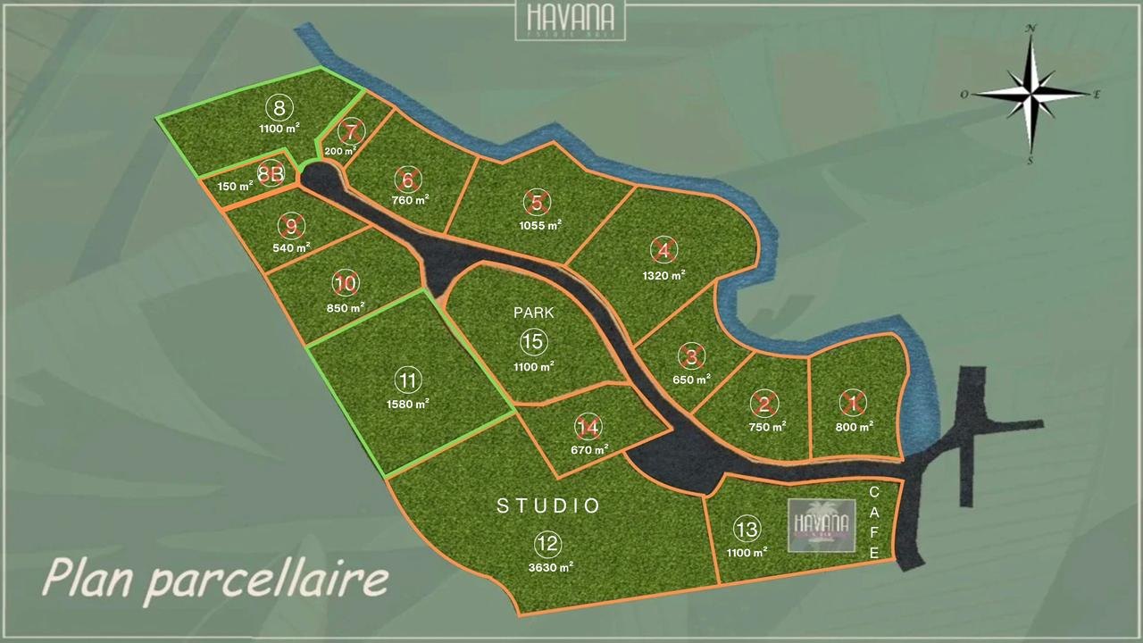 Plan parcellaire du domaine Havana Estate Bali